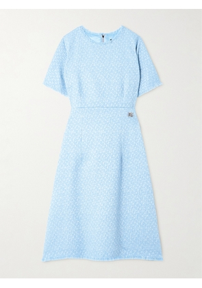 Dolce & Gabbana - Embellished Frayed Wool-blend Tweed Dress - Blue - IT36,IT38,IT40,IT42,IT44,IT46,IT48,IT50