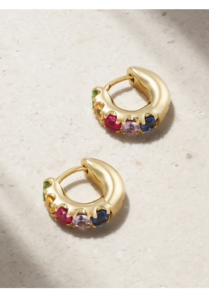 Roxanne First - Super Duper Rainbow 14-karat Gold, Sapphire And Garnet Earrings - Multi - One size