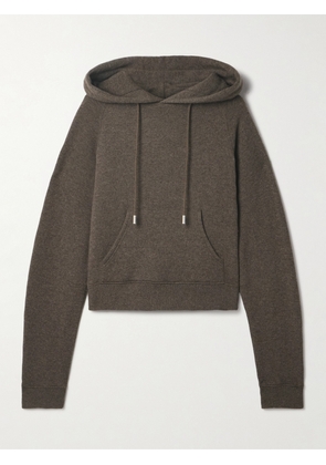The Row - Timmi Mélange Cashmere And Cotton-blend Hoodie - Brown - x small,small,medium,large,x large