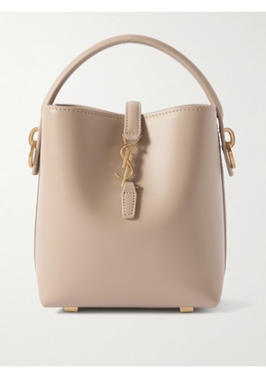 SAINT LAURENT - Le 37 Mini Leather Bucket Bag - Neutrals - One size