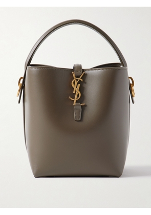 SAINT LAURENT - Le 37 Small Leather Bucket Bag - Green - One size