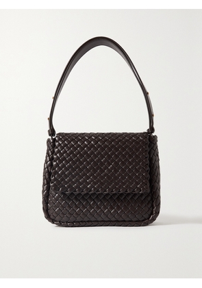 Bottega Veneta - Cobble Padded Intrecciato Leather Shoulder Bag - Brown - One size