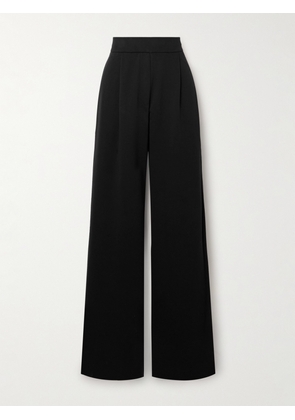 Dries Van Noten - Pleated Cotton-jersey Wide-leg Pants - Black - x small,small,medium,large