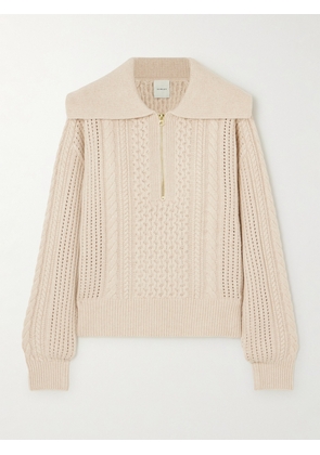 Varley - Camello Cable-knit Sweater - Cream - x small,small,medium,large,x large