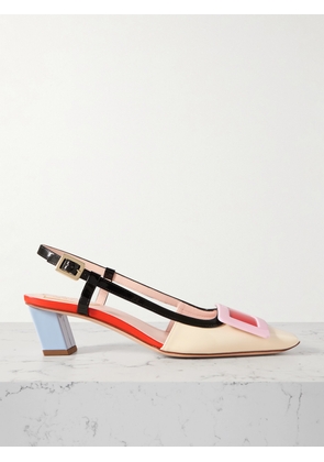 Roger Vivier - Belle Vivier 45 Color-block Patent-leather Slingback Pumps - Multi - IT34,IT35,IT35.5,IT36,IT36.5,IT37,IT37.5,IT38,IT38.5,IT39,IT39.5,IT40,IT40.5,IT41,IT41.5,IT42