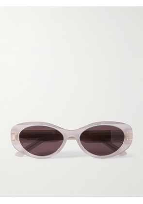 DIOR Eyewear - Diorsignature B8u Oval-frame Acetate Sunglasses - Neutrals - One size