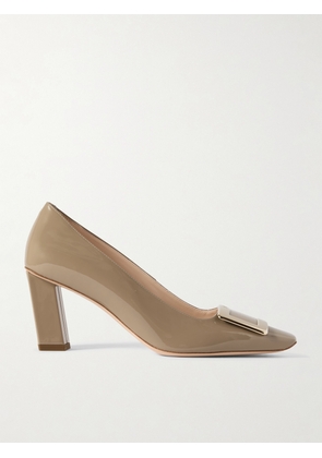 Roger Vivier - Belle Vivier 75 Buckled Patent-leather Pumps - Neutrals - IT34,IT35,IT35.5,IT36,IT36.5,IT37,IT37.5,IT38,IT38.5,IT39,IT39.5,IT40,IT40.5,IT41,IT41.5,IT42