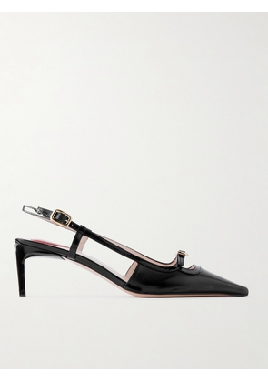 Roger Vivier - Nagoya 55 Embellished Leather Slingback Pumps - Black - IT34,IT35,IT35.5,IT36,IT36.5,IT37,IT37.5,IT38,IT38.5,IT39,IT39.5,IT40,IT40.5,IT41,IT41.5,IT42