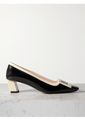 Roger Vivier - Belle Vivier 45 Two-tone Patent-leather Pumps - Black - IT34,IT35,IT35.5,IT36,IT36.5,IT37,IT37.5,IT38,IT38.5,IT39,IT39.5,IT40,IT40.5,IT41,IT41.5,IT42