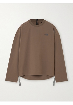 The North Face - Zip-embellished Stretch-shell T-shirt - Brown - x small,small,medium,large,x large