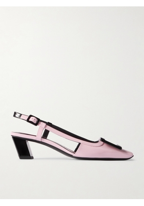 Roger Vivier - Belle Vivier 45 Two-tone Patent-leather Slingback Pumps - Pink - IT35.5,IT36,IT36.5,IT37,IT37.5,IT38,IT38.5,IT39,IT39.5,IT40,IT40.5,IT41,IT41.5,IT42