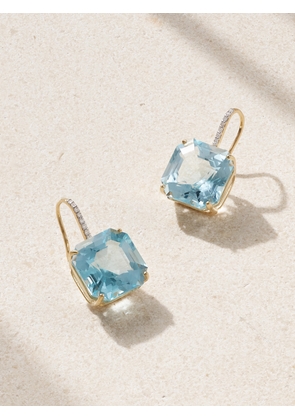 Mateo - 14-karat Gold, Topaz And Diamond Earrings - Blue - One size