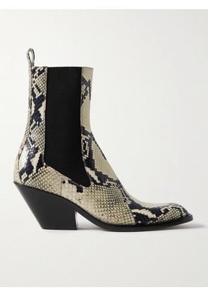 KHAITE - Austin Snake-effect Leather Ankle Boots - Animal print - IT36,IT37,IT37.5,IT38,IT38.5,IT39,IT39.5,IT40,IT41