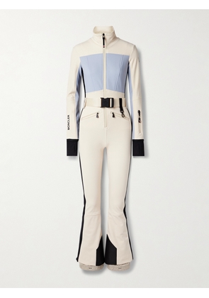 Moncler Grenoble - Belted Color-block Ski Suit - Ecru - xx small,x small,small,medium,large,x large,xx large