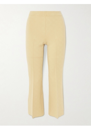 HIGH SPORT - Cropped Cotton-blend Slim-leg Pants - Yellow - x small,small,medium,large,x large