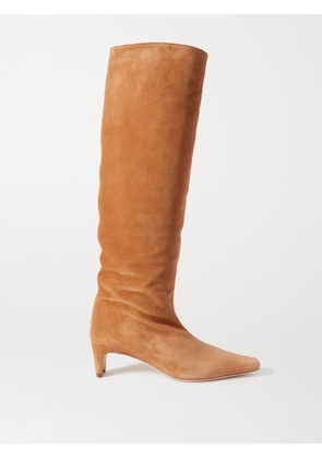 STAUD - Wally Suede Knee Boots - Brown - IT35,IT35.5,IT36,IT36.5,IT37,IT37.5,IT38,IT38.5,IT39,IT39.5,IT40,IT40.5,IT41,IT41.5,IT42