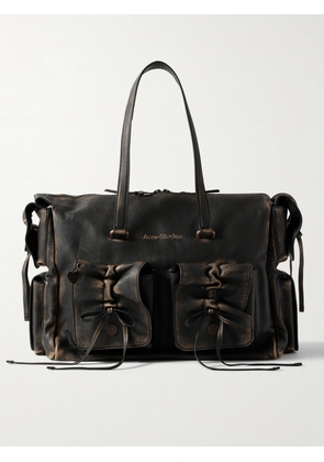 Acne Studios - Distressed Leather Shoulder Bag - Brown - One size