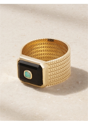 Pascale Monvoisin - Anton N°2 9-karat Gold, Onyx And Opal Ring - 5,6,7,8