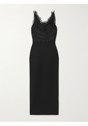 Aje - Daisy Appliquéd Stretch-knit Maxi Dress - Black - xx small,x small,small,medium,large,x large