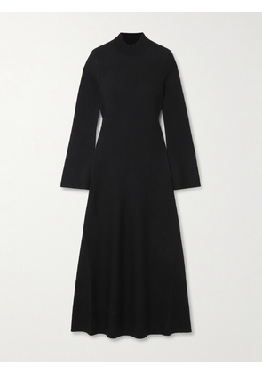 Gabriela Hearst - Erebus Wool, Cashmere And Silk-blend Turtleneck Midi Dress - Black - x small,small,medium,large,x large
