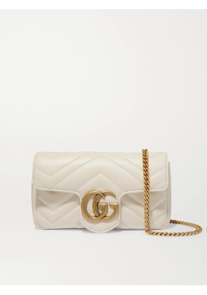 Gucci - Gg Marmont Mini Quilted Leather Shoulder Bag - White - One size