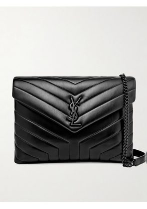 SAINT LAURENT - Loulou Medium Quilted Leather Shoulder Bag - Black - One size