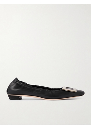 Roger Vivier - Belle Vivier Leather Ballet Flats - Black - IT36,IT36.5,IT37,IT37.5,IT38,IT38.5,IT39,IT39.5,IT40,IT40.5,IT41,IT41.5,IT42