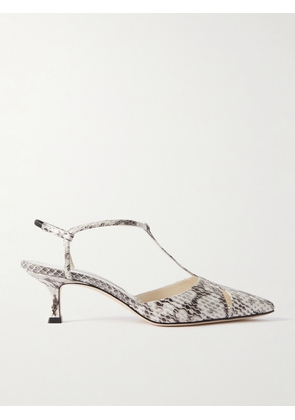 Manolo Blahnik - Turgimod 50 Cutout Elaphe Slingback Pumps - Neutrals - IT35,IT36,IT36.5,IT37,IT37.5,IT38,IT38.5,IT39,IT39.5,IT40,IT40.5,IT41,IT41.5,IT42,IT43
