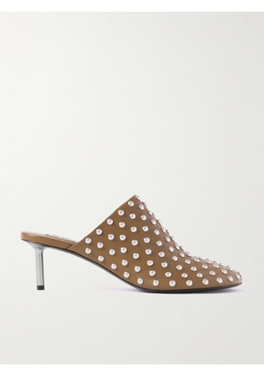 Jil Sander - Studded Leather Mules - Brown - IT36,IT37,IT37.5,IT38,IT38.5,IT39,IT40,IT41