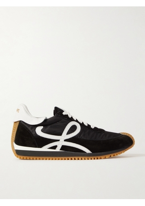LOEWE - Flow Logo-appliquéd Leather And Shell Sneakers - Black - IT35,IT36,IT37,IT38,IT39,IT40,IT41