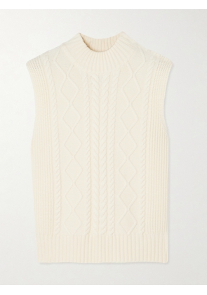 Varley - Joilette Cable-knit Sweater Vest - Cream - xx small,x small,small,medium,large,x large