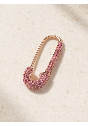 Anita Ko - Safety Pin 18-karat Rose Gold Sapphire Earring - One size