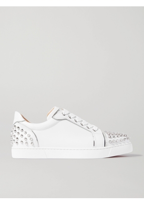 Christian Louboutin - Vieira 2 Embellished Leather Sneakers - White - IT34,IT34.5,IT35,IT35.5,IT36,IT36.5,IT37,IT37.5,IT38,IT38.5,IT39,IT39.5,IT40,IT40.5,IT41,IT41.5,IT42