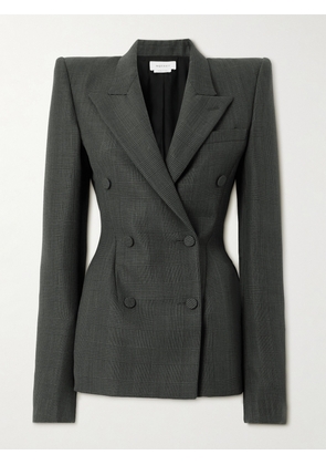 MCQUEEN - Double-breasted Wool And Mohair-blend Blazer - Gray - IT38,IT40,IT42,IT44