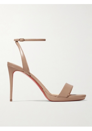 Christian Louboutin - Loubi Queen 100 Leather Sandals - Neutrals - IT34,IT35,IT35.5,IT36,IT36.5,IT37,IT37.5,IT38,IT38.5,IT39,IT39.5,IT40,IT40.5,IT41,IT41.5,IT42