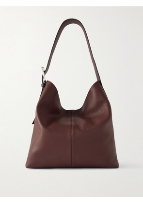 MCQUEEN - T-bar Sling Textured-leather Shoulder Bag - Burgundy - One size