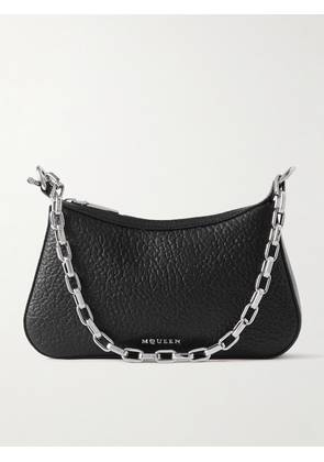 MCQUEEN - T-bar Textured-leather Shoulder Bag - Black - One size