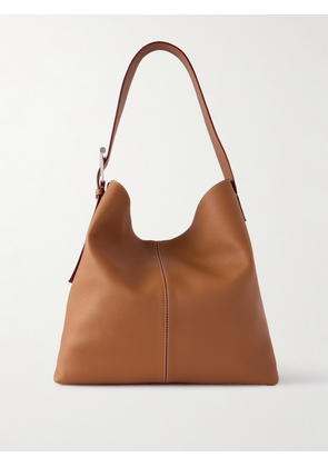 MCQUEEN - T-bar Sling Textured-leather Tote - Brown - One size
