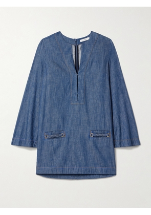 Zimmermann - Wylie Braided Denim Mini Dress - Blue - 00,0,1,2,3,4