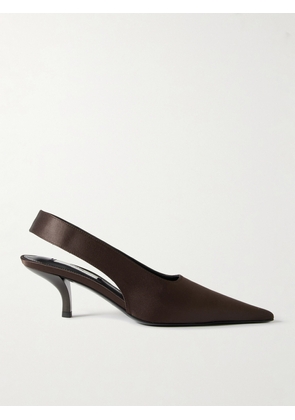 TOTEME - Satin Slingback Pumps - Brown - IT35,IT36,IT37,IT38,IT39,IT40,IT41,IT42
