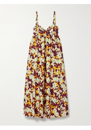 Ulla Johnson - Harlan Embellished Printed Cotton-poplin Midi Dress - Yellow - US0,US2,US4,US6,US8,US10,US12,US14