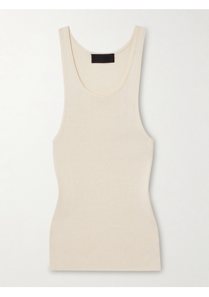 Nili Lotan - Selah Ribbed Silk-jersey Tank - Ivory - x small,small,medium,large,x large