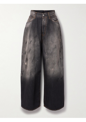 Acne Studios - 2023 Distressed Mid-rise Wide-leg Jeans - Black - EU 32,EU 34,EU 36,EU 38,EU 40,EU 42