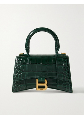 Balenciaga - Hourglass Xs Croc-effect Leather Tote - Green - One size