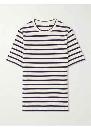 Jil Sander - Striped Knitted Cotton T-shirt - Cream - x small,small,medium,large,x large