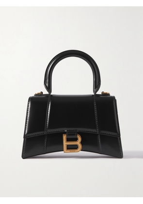 Balenciaga - Hourglass Xs Leather Tote - Black - One size