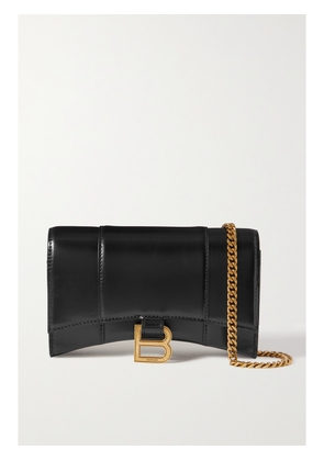 Balenciaga - Hourglass Leather Shoulder Bag - Black - One size