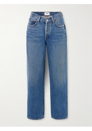 AGOLDE - V Waist Baggy Mid-rise Straight-leg Jeans - Blue - 23,24,25,26,27,28,29,30,31,32