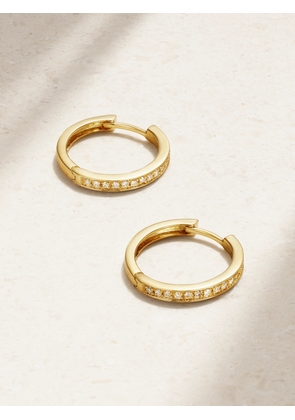 KOLOURS JEWELRY - Large 18-karat Gold Diamond Hoop Earrings - One size