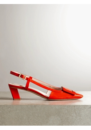 Roger Vivier - Belle Vivier 45 Patent-leather Slingback Pumps - Orange - IT34,IT35,IT35.5,IT36,IT36.5,IT37,IT37.5,IT38,IT38.5,IT39,IT39.5,IT40,IT40.5,IT41,IT41.5,IT42